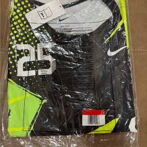 Nike Black and Neon Green Dri-FIT Football Practice Shirt